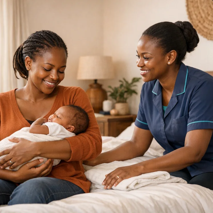 Newborn support for a mother at home